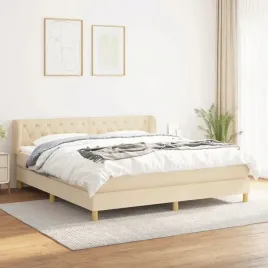 vidaxl-lozko-kontynentalne-z-materacem-kremowe-tkanina-160x200-cm