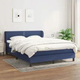 vidaxl-lozko-kontynentalne-z-materacem-niebieskie-tkanina-140x200-cm