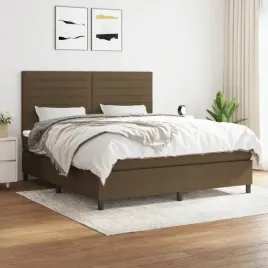 vidaxl-lozko-kontynentalne-z-materacem-brazowe-tkanina-160x200-cm