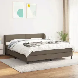 vidaxl-lozko-kontynentalne-z-materacem-taupe-tkanina-160x200-cm
