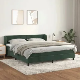 vidaxl-lozko-kontynentalne-z-materacem-ciemnozielone-180x200-cm