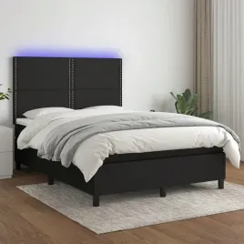 vidaxl-lozko-kontynentalne-z-materacem-czarne-140x200-cm-tkanina