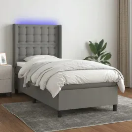 vidaxl-lozko-kontynentalne-z-materacem-ciemnoszara-tkanina-90x190-cm