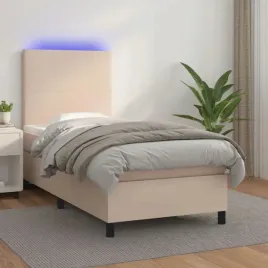 vidaxl-lozko-kontynentalne-materac-i-led-cappuccino-ekoskora-90x200cm