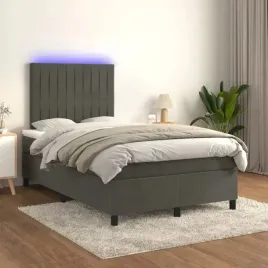 vidaxl-lozko-kontynentalne-z-materacem-i-led-szary-aksamit-120x200cm