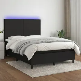 vidaxl-lozko-kontynentalne-z-materacem-czarne-140x200-cm-tkanina