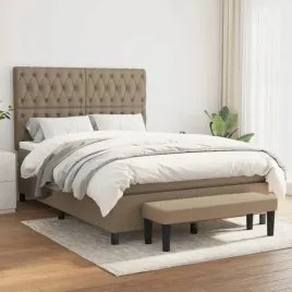 vidaxl-lozko-kontynentalne-z-materacem-taupe-tkanina-140x190-cm