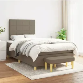 vidaxl-lozko-kontynentalne-z-materacem-taupe-tkanina-120x200-cm
