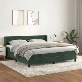 vidaxl-lozko-kontynentalne-z-materacem-ciemnozielone-180x200-cm