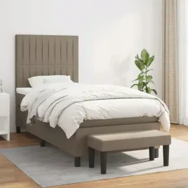 vidaxl-lozko-kontynentalne-z-materacem-taupe-tkanina-90x190-cm