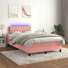 vidaxl-lozko-kontynentalne-z-materacem-i-led-rozowy-aksamit-120x200cm