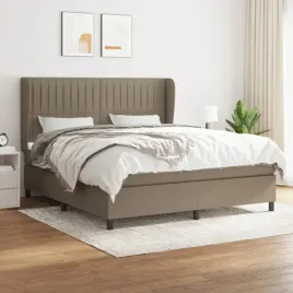vidaxl-lozko-kontynentalne-z-materacem-taupe-tkanina-160x200-cm