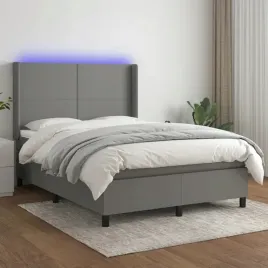 vidaxl-lozko-kontynentalne-z-materacem-ciemnoszara-tkanina-140x190cm