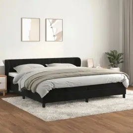 vidaxl-lozko-kontynentalne-z-materacem-czarne-aksamit-200x200-cm