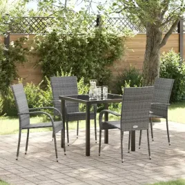 vidaxl-zestaw-do-jadalni-w-ogrodzie-5-pcs-szary-polirattan