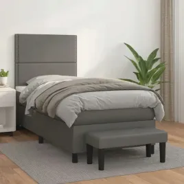 vidaxl-lozko-kontynentalne-z-materacem-szare-ekoskora-100x200-cm