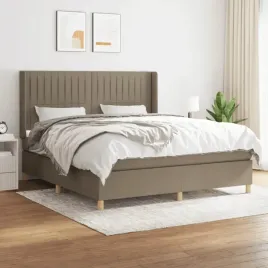 vidaxl-lozko-kontynentalne-z-materacem-taupe-tkanina-160x200-cm
