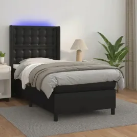 vidaxl-lozko-kontynentalne-z-materacem-i-led-czarna-ekoskora-80x200-cm