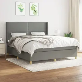 vidaxl-lozko-kontynentalne-z-materacem-ciemnoszara-tkanina-180x200-cm