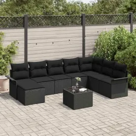 vidaxl-zestaw-sof-na-ogrod-z-poduszka-9-pcs-czarny-polirattan