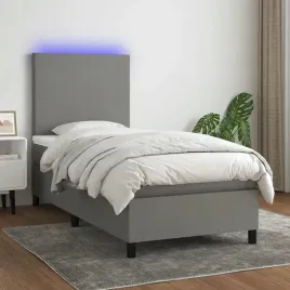 vidaxl-lozko-kontynentalne-z-materacem-ciemnoszara-tkanina-90x190-cm
