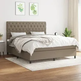 vidaxl-lozko-kontynentalne-z-materacem-taupe-tkanina-160x200-cm