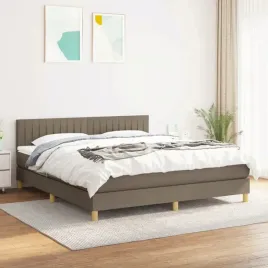 vidaxl-lozko-kontynentalne-z-materacem-taupe-tkanina-180x200-cm