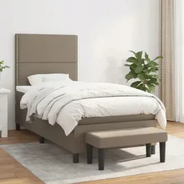 vidaxl-lozko-kontynentalne-z-materacem-taupe-tkanina-90x190-cm