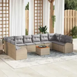 vidaxl-zestaw-sof-na-ogrod-z-poduszka-11-pcs-bezowy-polirattan