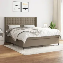 vidaxl-lozko-kontynentalne-z-materacem-taupe-tkanina-160x200-cm
