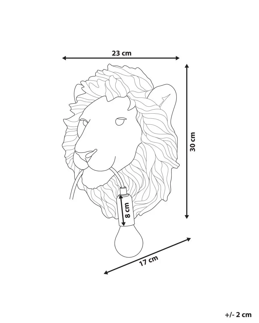 lampa-scienna-lew-simba-zloty