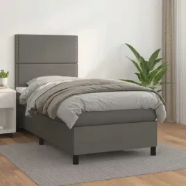 vidaxl-lozko-kontynentalne-z-materacem-szare-ekoskora-100x200-cm