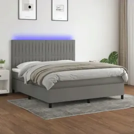 vidaxl-lozko-kontynentalne-z-materacem-ciemnoszara-tkanina-180x200cm