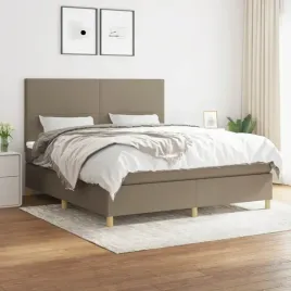 vidaxl-lozko-kontynentalne-z-materacem-taupe-tkanina-180x200-cm