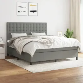 vidaxl-lozko-kontynentalne-z-materacem-ciemnoszara-tkanina-180x200-cm