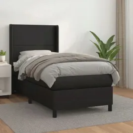 vidaxl-lozko-kontynentalne-z-materacem-czarne-ekoskora-90x190-cm