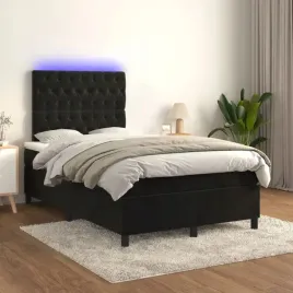 vidaxl-lozko-kontynentalne-z-materacem-i-led-czarny-aksamit-120x200cm