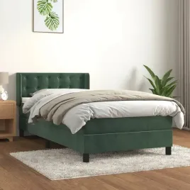 vidaxl-lozko-kontynentalne-z-materacem-zielone-aksamit-80x200-cm
