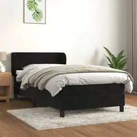 vidaxl-lozko-kontynentalne-z-materacem-czarne-aksamit-80x200-cm
