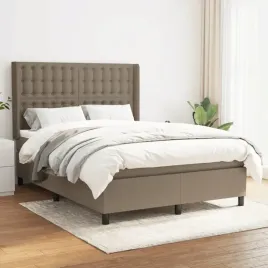 vidaxl-lozko-kontynentalne-z-materacem-taupe-tkanina-140x190-cm