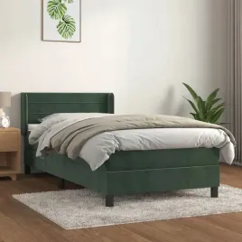 vidaxl-lozko-kontynentalne-z-materacem-zielone-aksamit-80x200-cm