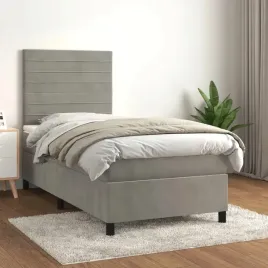 vidaxl-lozko-kontynentalne-z-materacem-jasnoszare-aksamit-90x200-cm
