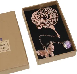 zakladka-do-ksiazki-metalowa-roza-uroczy-prezent