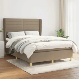 vidaxl-lozko-kontynentalne-z-materacem-taupe-tkanina-140x190-cm