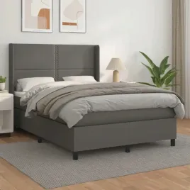 vidaxl-lozko-kontynentalne-z-materacem-szare-ekoskora-140x200-cm