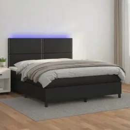 vidaxl-lozko-kontynentalne-z-materacem-i-led-czarna-ekoskora-180x200cm