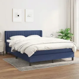 vidaxl-lozko-kontynentalne-z-materacem-niebieskie-tkanina-140x200-cm