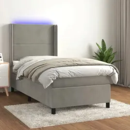 vidaxl-lozko-kontynentalne-z-materacem-i-led-szare-100x200cm-aksamit