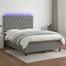 vidaxl-lozko-kontynentalne-z-materacem-ciemnoszara-tkanina-140x190cm