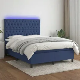 vidaxl-lozko-kontynentalne-z-materacem-niebieskie-140x190-cm-tkanina